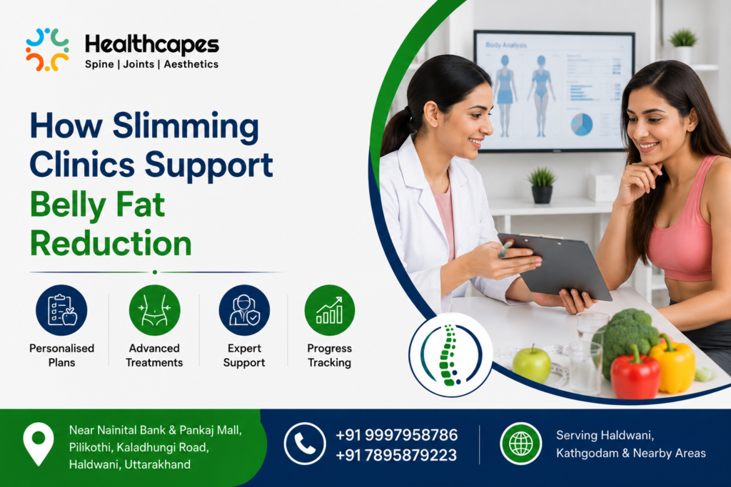 How Slimming Clinics Help With Belly Fat Reduction – Lifestyle Guidance & Visible Results at Healthcapes Haldwani