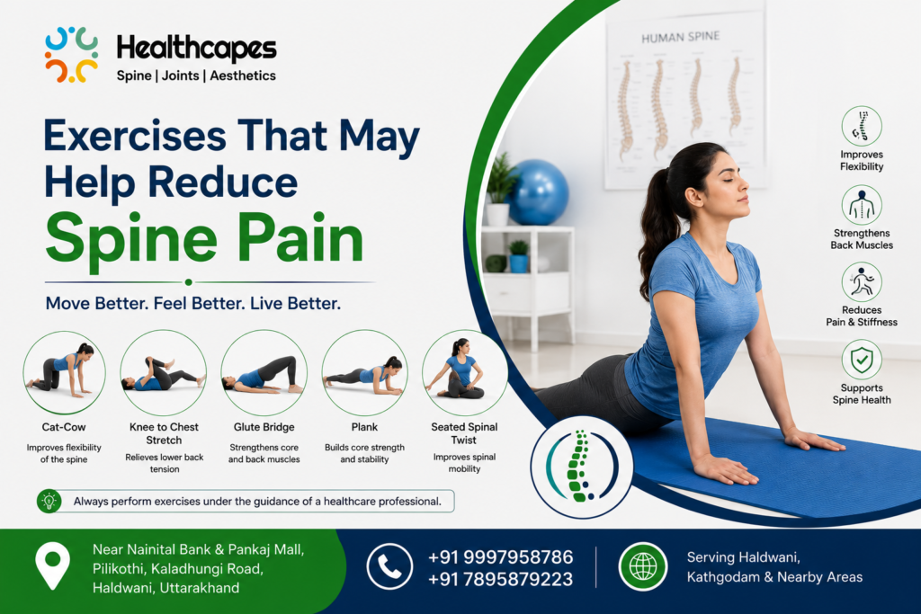 Exercises that may help reduce spine pain and improve spinal mobility