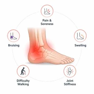 Symptoms of an ankle sprain - Healthcapes Haldwani
